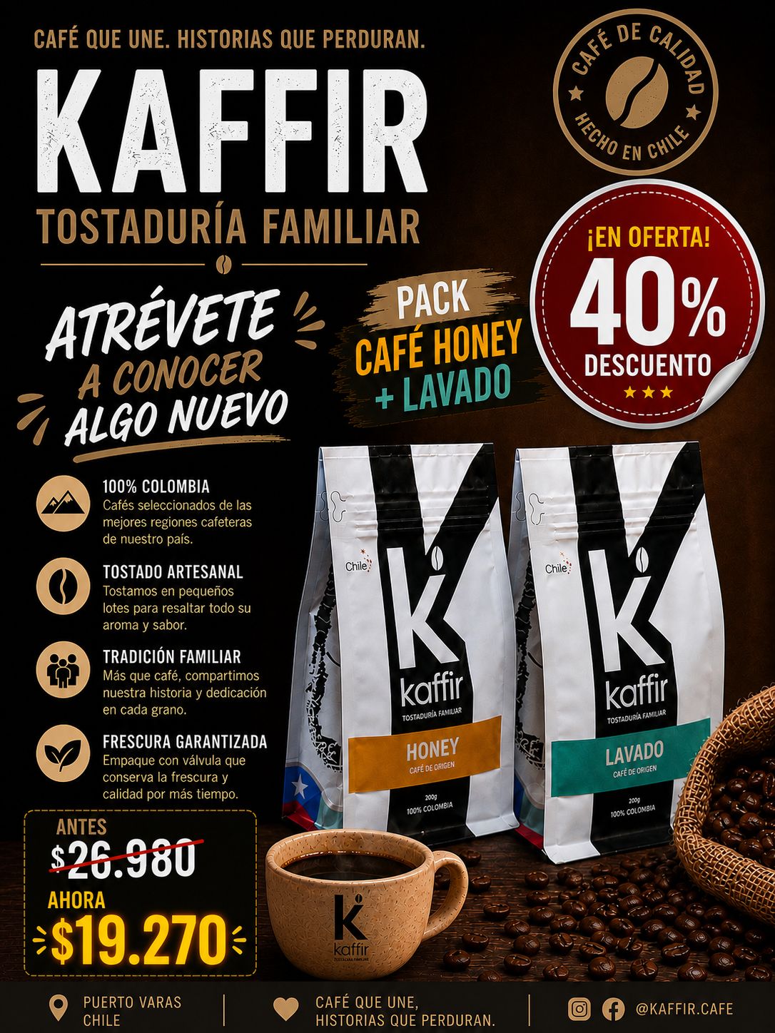 Pack Café Honey + Lavado 200g