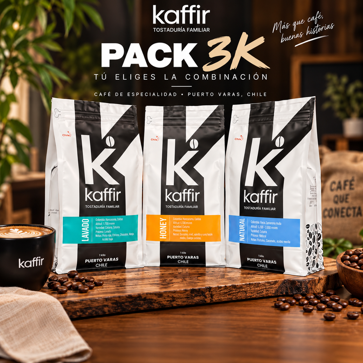 Pack 3K Café de Especialidad Kaffir