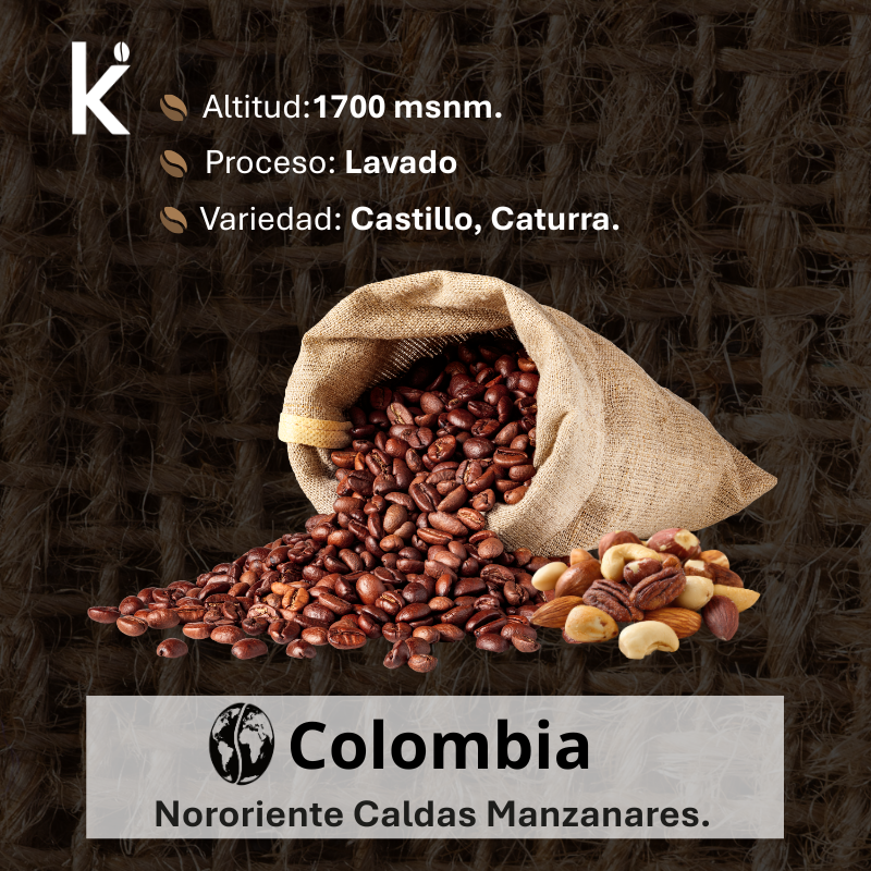 Café de Especialidad Colombiano Lavado – Tostado Intenso 80g | Molido