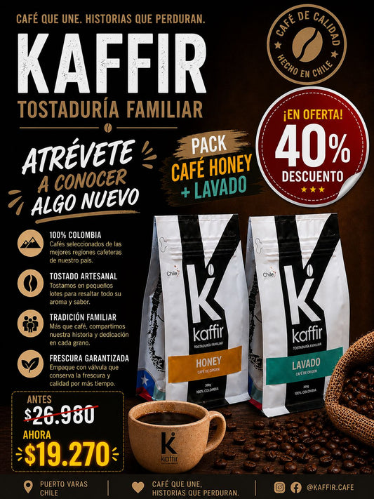 Pack Café Honey + Lavado 200g