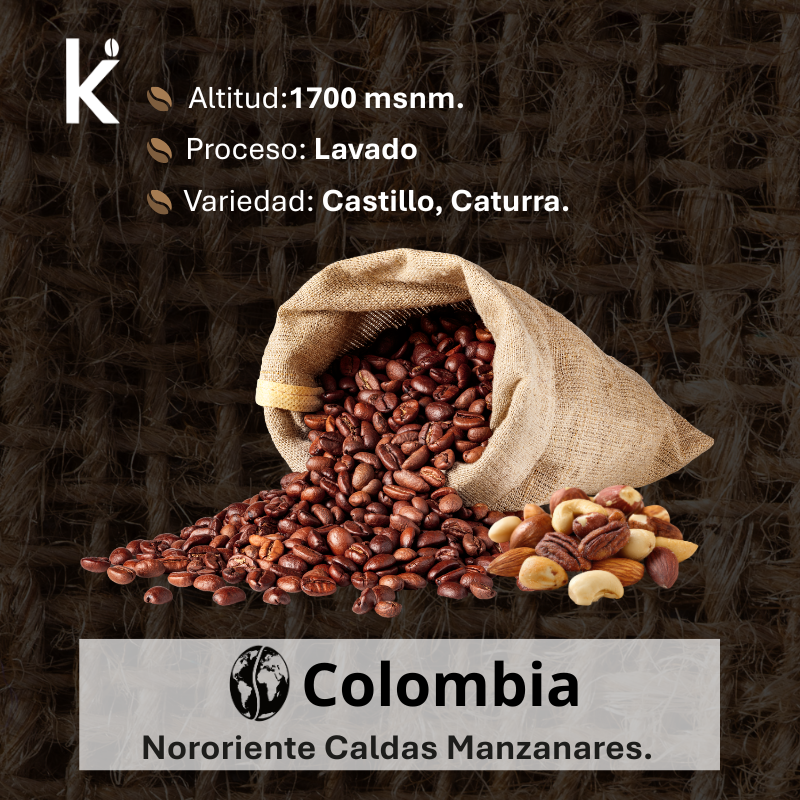 Café de Especialidad Colombiano Lavado – Tostado Intenso 200g | Molido