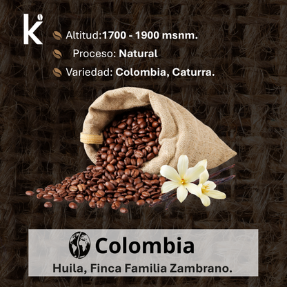 Café de Especialidad Colombiano Natural Huila – Tostado Medio 80g | Molido